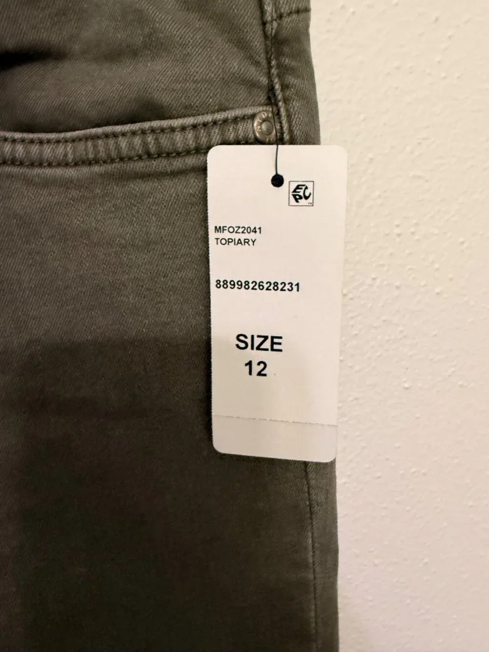 NYDJ LIFT TUCK Lift & Tuck Tech Ankle Slim Pants Olive Green Jeans 12
